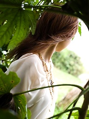 Yura Aikawa cute Asian teen in white is a sexy hot model