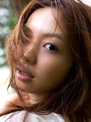 Yura Aikawa cute Asian teen in white is a sexy hot model