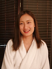 Lovely japanese girl gets massaged