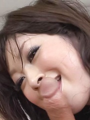 Asuka Mimi Asian licks boner and sticks it in wet cum dumpster